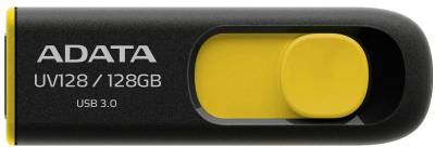 Adata UV128 High-Speed USB 3.0 Capless 128 GB  Pen Drive (Yellow) 