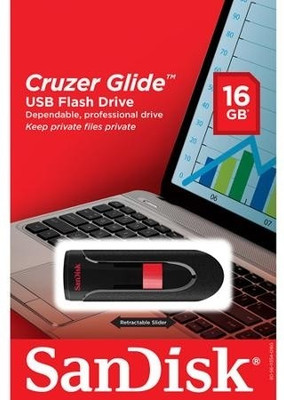 

SanDisk Cruzer Glide CZ60 16 GB Pen Drive(Black)
