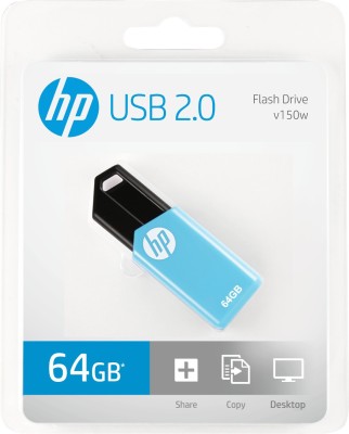 HP V150W 64 GB Pen Drive(Blue)