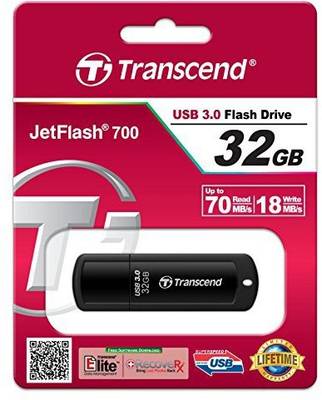 Transcend JETFLASH 700 32 GB  Pen Drive (Black) 