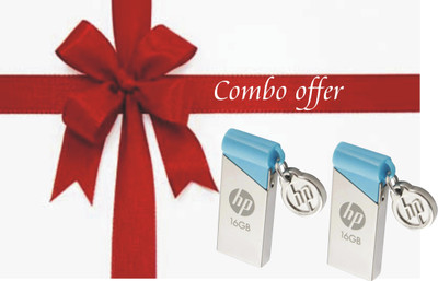 

HP V215b Set Of 2 16 GB Pen Drive(Silver)