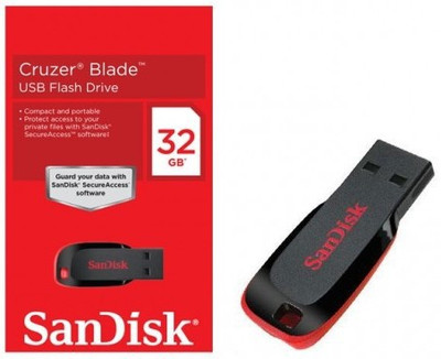 SanDisk Cruzer Blade 32 GB Pen Drive(Multicolor) available at flipkart for Rs.785