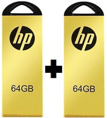 

HP V225W 64 GB Pen Drive(Gold)