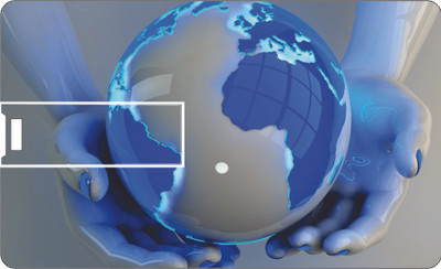 Printland Credit Card Handle with care 8 GB Pen Drive(Blue)