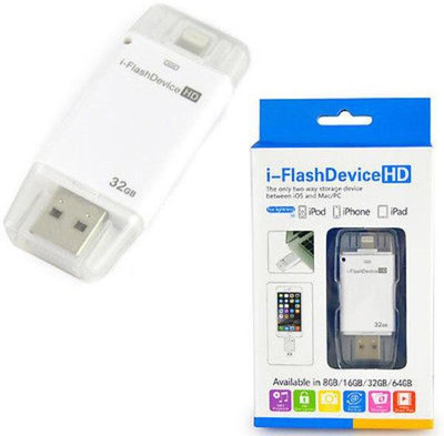 

Gadget Bucket iFlash Device 32GB Memory Two way Storage Device 32 GB Pen Drive(Multicolor)