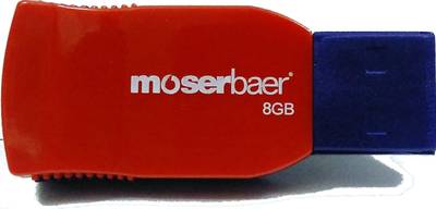 Moserbaer Racer 8 GB  Pen Drive (Red, Blue) 