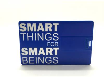 Smiledrive Credit Card Shaped 8 GB Pen Drive (Blue) 