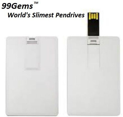

99 Gems Credit Card Shape,Slimest 8 GB Pen Drive(White)