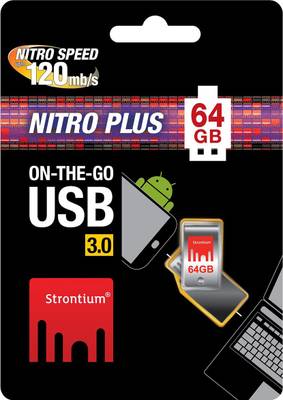 Strontium Nitro Plus 64 GB  Pen Drive (Silver) 