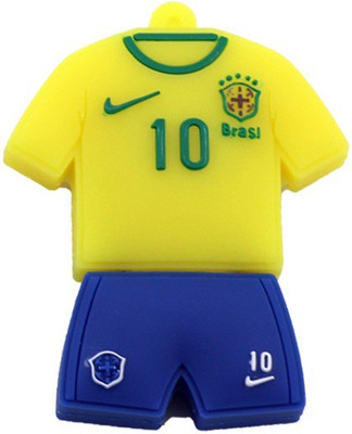 GeekGoodies Fancy Brazil Football Soccer Jersey 8 GB Pen Drive(Yellow, Blue)