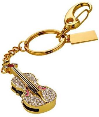 Microware Golden Guitar Shape 32 GB Pen Drive