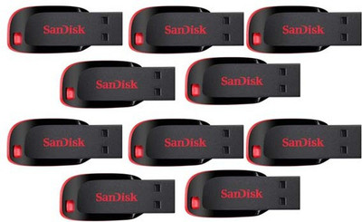 

SanDisk Combo Of 10pcs 8 GB Pen Drive(Black)