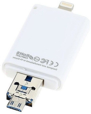 

ROQ 3 in 1 I Flash Drive For Lightning With USB Function 64 GB Pen Drive(White)