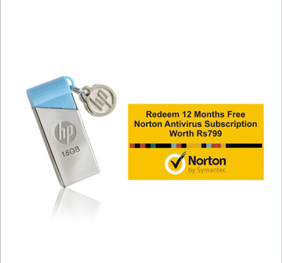 

HP V215b With Norton Antivirus 12 Month Subscription 16 GB Pen Drive(Multicolor)