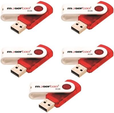 

Moserbaer Swivel 8 GB Pen Drive(Red)