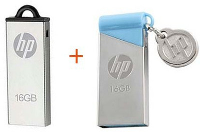 

HP V215B + V220W 16 GB Pen Drive(Silver, Blue)