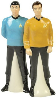 

Westland Giftware Star Trek Magnetic Spock And Captain Kirk Salt And Pepper Shaker Set