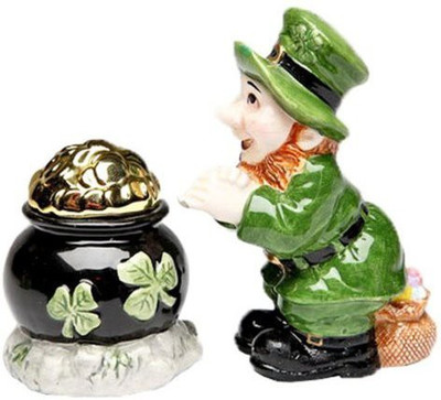 

Appletree Design Leprechaun With Pot Of Gold Salt And Pepper Set