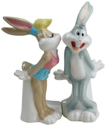 

Westland Giftware Lola Bunny Kissing Bugs Bunny Magnetic Ceramic Salt And Pepper Set