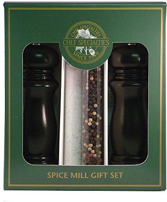 

Chef Specialties 6Inch Salem Ebony Pepper MillSalt Mill Set And Peppercorns
