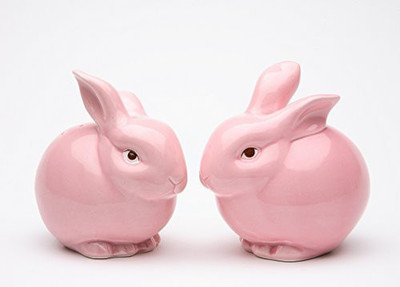 

Cosmos 61107 Gifts Ceramic Pink Bunny Salt And Pepper Set