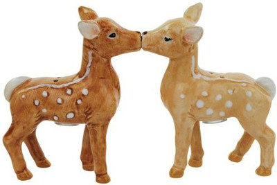 

Westland Giftware Mwah Fawn Couple Magnetic Ceramic Salt And Pepper Set
