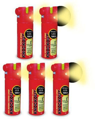 

Knockout NightGard With Built-in LED Light Pepper Stream Spray