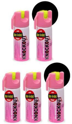 

Knockout Champ With Glow-In Dark Trigger Pepper Stream Spray