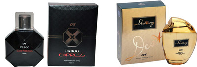 

CFS Exotic Destiny Gold And Cargo Express Black Combo Perfume Eau de Parfum - 200 ml(For Boys & Girls)