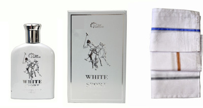 

Vablon White Sport Perfume 100ML + 3 Men Cotton Handkerchiefs Eau de Parfum - 100 ml(For Men)