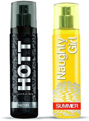 

Hott NOIR & Naughty Girl SUMMER Perfume Combo For Couple (1200 Sprays Each) Eau de Parfum - 135 ml(For Men)