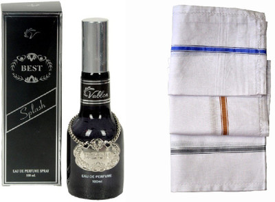 

Vablon Best Splash Perfume 100ML + 3 Men Cotton Handkerchiefs Eau de Parfum - 100 ml(For Men)