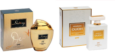 

CFS Exotic Destiny Gold And Arabian Oudh white Combo Perfume Eau de Parfum - 200 ml(For Men & Women)