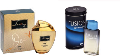 

CFS Exotic Destiny Gold And Fusion Very Masculine Perfume Combo Eau de Parfum - 200 ml(For Boys & Girls)