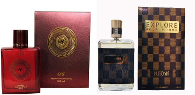 

CFS Exotic NYC Bond And Explore Brown Checks Combo Perfume Eau de Parfum - 200 ml(For Men & Women)