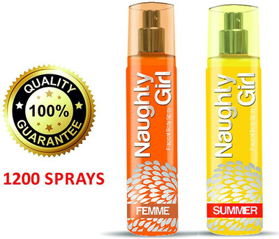 

Hott Naughty Girl FEMME & SUMMER Perfume Combo (1200 Sprays Each) Eau de Parfum - 135 ml(For Women)