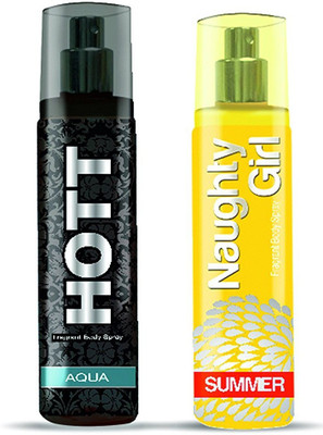 

Hott AQUA & Naughty Girl SUMMER Perfume Combo For Couple (1200 Sprays Each) Eau de Parfum - 135 ml(For Men)