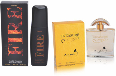 

Vincent Valentine Paris Set of Dark Fire & Treasure Perfumes (100ml each) Eau de Toilette - 200 ml(For Men & Women)