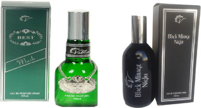 

Vablon Best Musk and Black Mirage Combo Perfume120ML+120ML Eau de Parfum - 200 ml(For Men & Women)