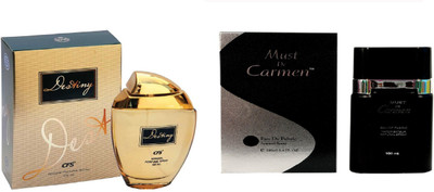 

CFS Exotic Destiny Gold And Must De Carmen Red combo Perfume Eau de Parfum - 200 ml(For Boys & Girls)