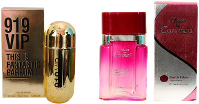 

Ramco 919 VIP and Must de Carmen Pink Combo Eau de Parfum - 200 ml(For Boys)