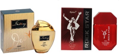 

CFS Exotic Destiny Gold And RockStar Red combo Perfume Eau de Parfum - 200 ml(For Men & Women)