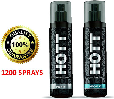 

Hott NOIR & SPORT Perfume Combo (1200 Sprays Each) Eau de Parfum - 135 ml(For Men)