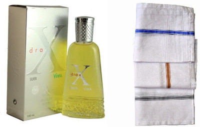 

Viwa XDrax Silver Perfume 100ML + 3 Men Cotton Handkerchiefs Eau de Parfum - 100 ml(For Men)