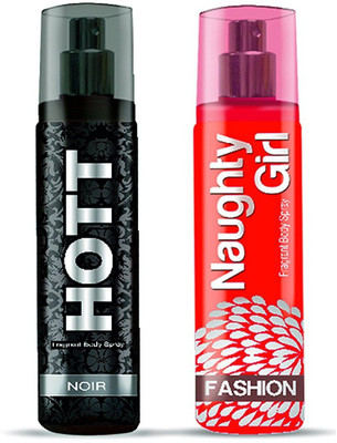 

Hott NOIR & Naughty Girl FASHION Perfume Combo For Couple (1200 Sprays Each) Eau de Parfum - 135 ml(For Men)