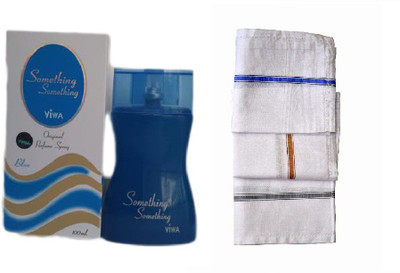 

Viwa Original Something Something Blue Perfume 100ML + 3 Men Cotton Handkerchiefs Eau de Parfum - 100 ml(For Men)