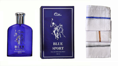 

Vablon Blue Sport Perfume 100ML + 3 Men Cotton Handkerchiefs Eau de Parfum - 100 ml(For Men)