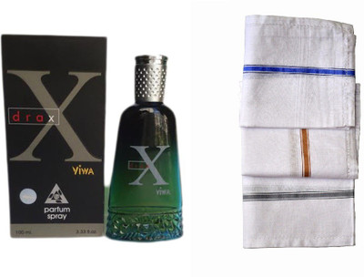 

Viwa XDrax Black Perfume 100ML + 3 Men Cotton Handkerchiefs Eau de Parfum - 100 ml(For Men)