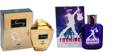 

CFS Exotic Destiny Gold And Rocking White Combo Perfume Eau de Parfum - 200 ml(For Men & Women)