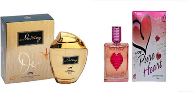 

CFS Exotic Destiny Gold And Heart Red Combo Perfume Eau de Parfum - 200 ml(For Men & Women)